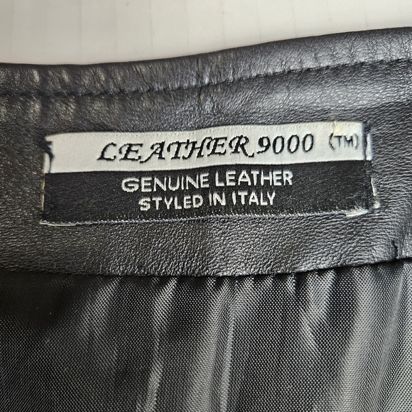 LEATHER 9000 Women Fierce Chocolate Geniune Leather Skirt Size 12 - Picture 4 of 9